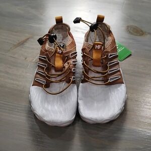NWT HF Hike Barefoot Colson Pro White Brown Hiking Shoes EU Size 36 (US 6)